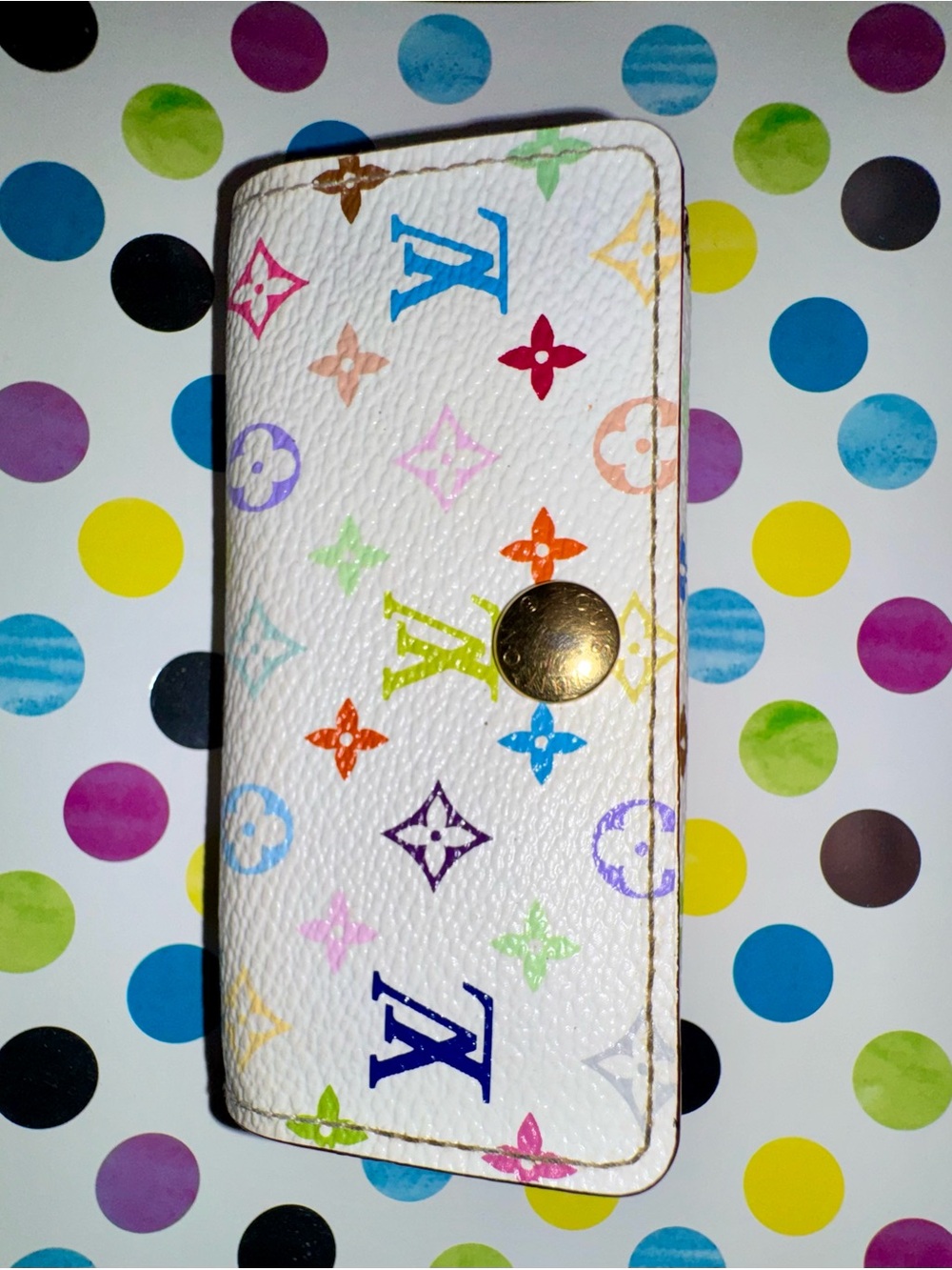 Louis Vuitton Takashi Murakami Multicolored key case Monogram Y2K - GUC - Picture 7 of 15
